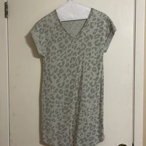 Grey cheetah print dress